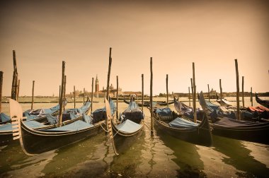 Park halindeki gondol Venedik, İtalya