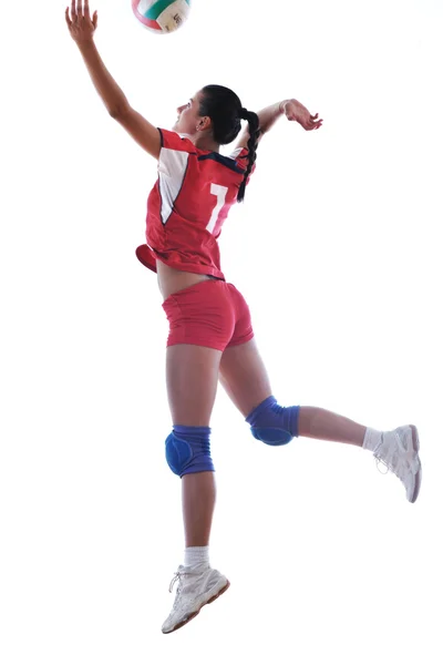 Дівчина грає у волейбол — стокове фото