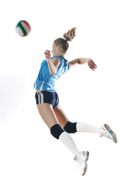 Chica jugando voleibol juego —  Fotos de Stock