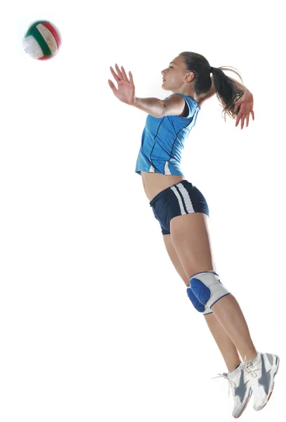Girl playing volleyball game — Stock Photo, Image