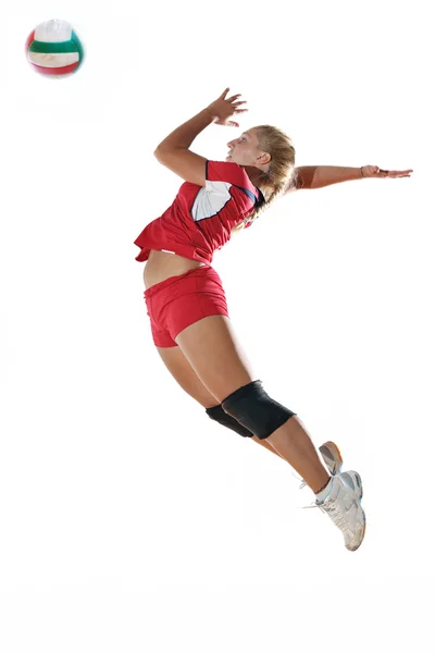Mädchen spielen Volleyball — Stockfoto