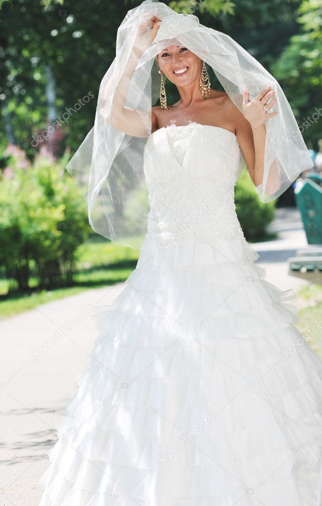 Beautiful bride outdoor