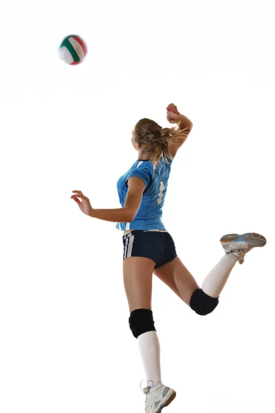 Meisje spelen volleybal — Stockfoto