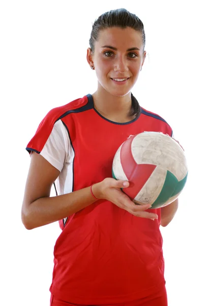 Girl playing volleyball — Stock Photo, Image