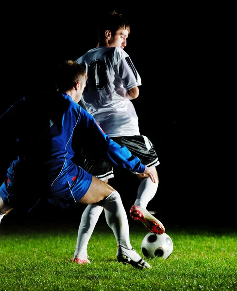 Ποδόσφαιρο παίκτες σε δράση για την μπάλα — Φωτογραφία Αρχείου
