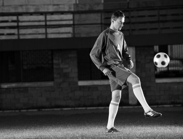 Football player in action