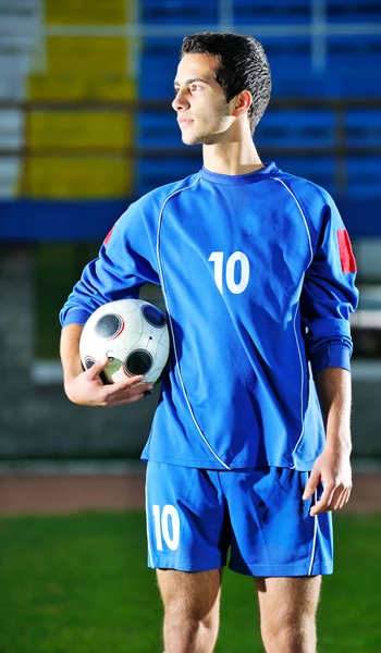 Fotboll spelare porträtt — Stockfoto