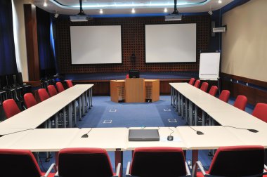 Conference room interior clipart