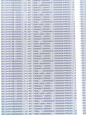 Yazdırılan ve kodlanmış bir veritabanı kayıtları ile veritabanı kavramı