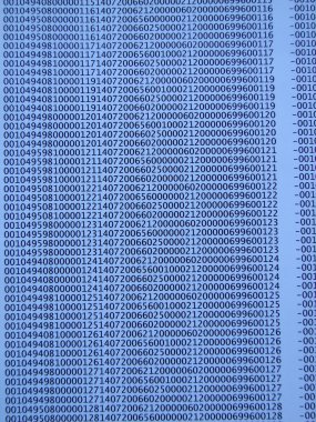 Yazdırılan ve kodlanmış bir veritabanı kayıtları ile veritabanı kavramı