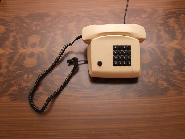Old retro phone with a modern digital numpad — Stock Photo, Image