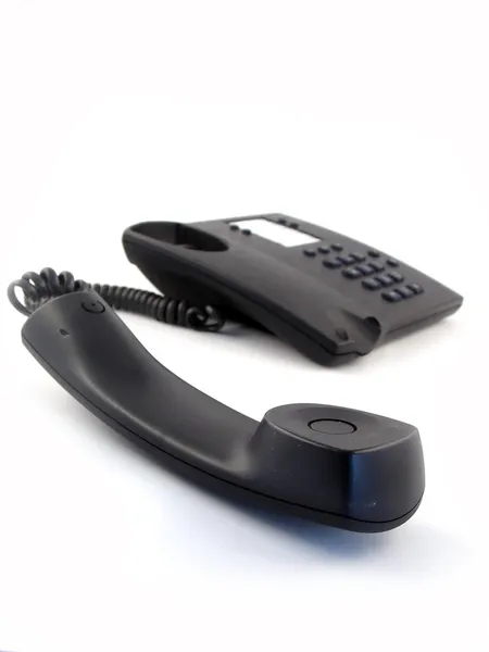 现代黑色的电话 — 图库照片