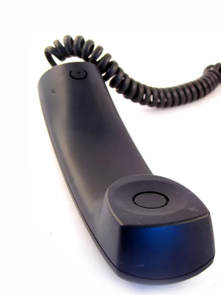 Moderní černý telefon — Stock fotografie