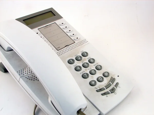 Modernes weißes Telefon — Stockfoto