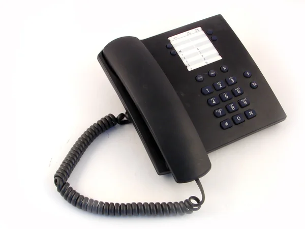 Moderní černý telefon — Stock fotografie