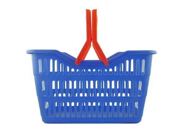 Mavi alışveriş sepeti — Stok fotoğraf