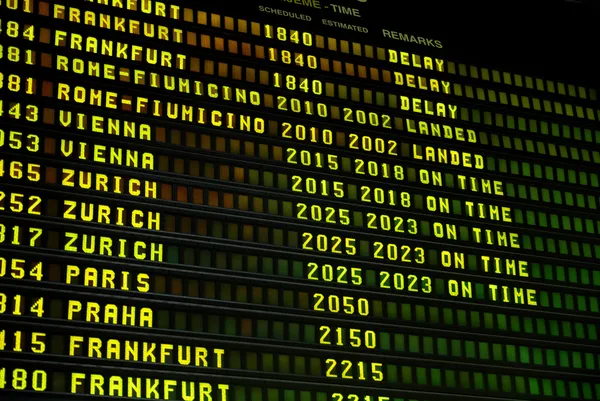 Airport display — Stock Photo, Image