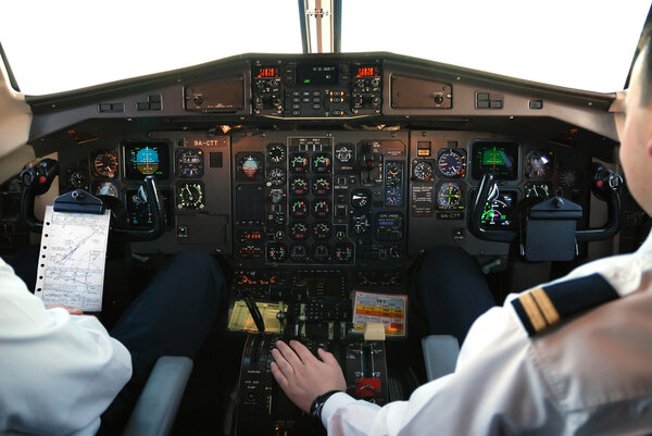 Airplane cockpit