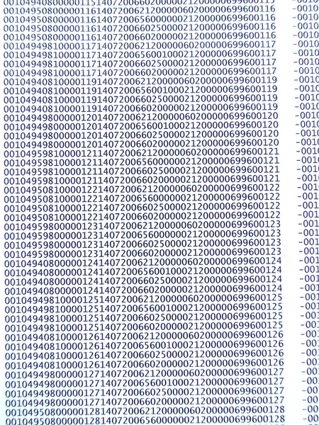 Yazdırılan ve kodlanmış bir veritabanı kayıtları ile veritabanı kavramı