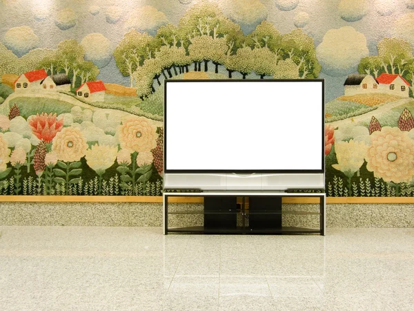 Big plasma screen with empty space to write message — Stock Photo, Image