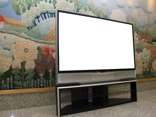 Grand écran plasma avec espace vide pour écrire le message — Photo