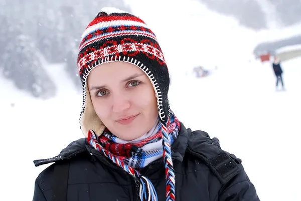 Snö-flicka — Stockfoto