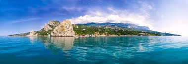 Crimea panorama in simeiz clipart