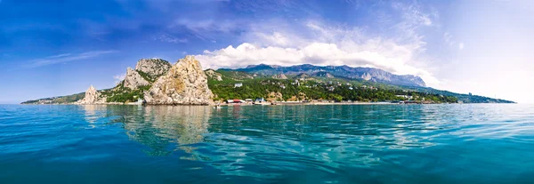 Krim-Panorama in simeiz lizenzfreie Stockfotos
