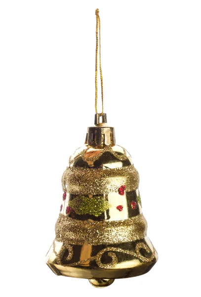 Zlatý vánoční zvonek — Stock fotografie