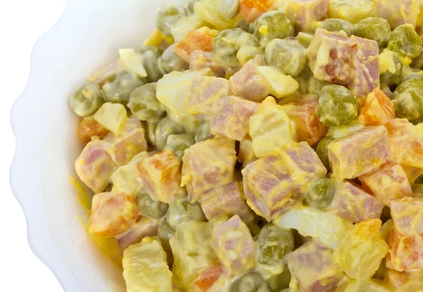 Olivie salad in bowl — Stock Photo, Image