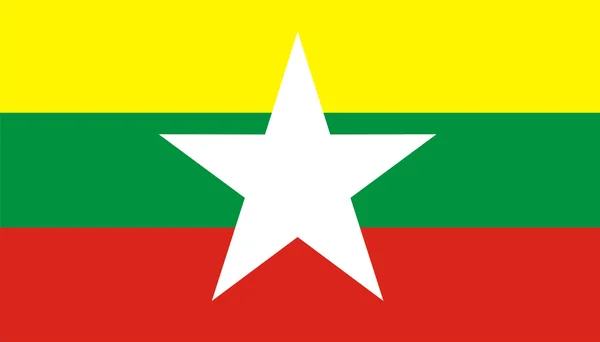 Myanmar flag — Stock Photo, Image