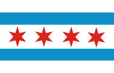 Chicago flag clipart