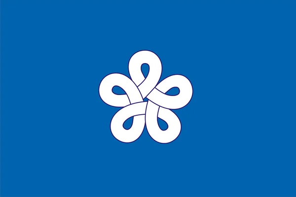 Fukuoka vlajka — Stock fotografie