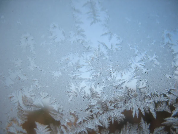 Finestra invernale congelata — Foto Stock