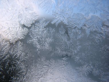 Frozen winter window clipart