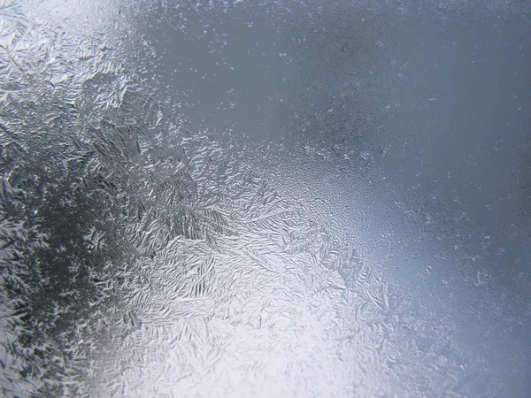 Fenêtre d'hiver gelée — Photo