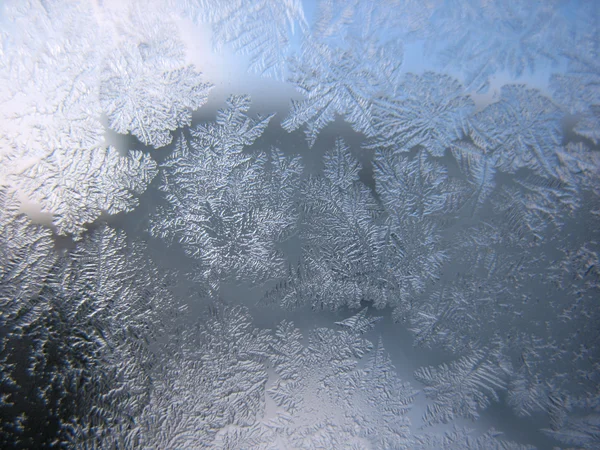 Finestra invernale congelata Foto Stock Royalty Free