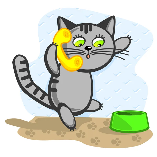Кішка дзвінки — стоковий вектор