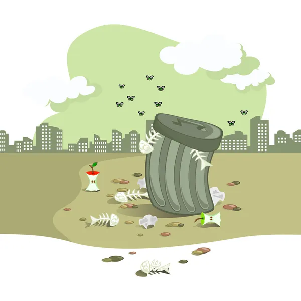 Garbage pit — Stock Vector