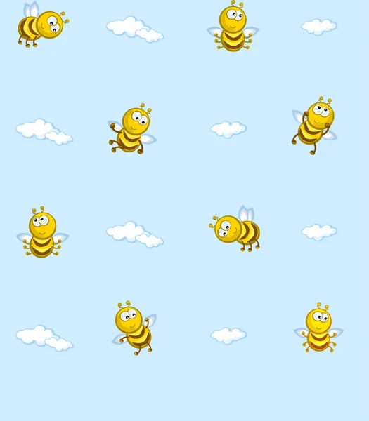 Včely tapeta — Stockový vektor