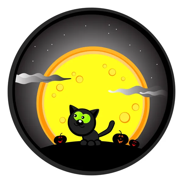 Halloweenl 猫 — ストックベクタ
