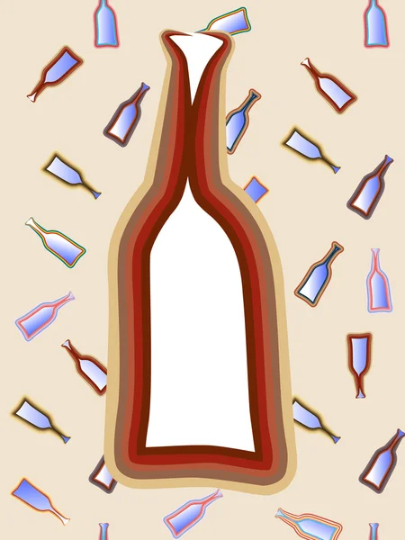 Cadre de bouteille — Image vectorielle