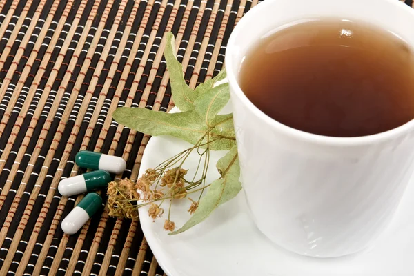 stock image Lime tea and tablets.