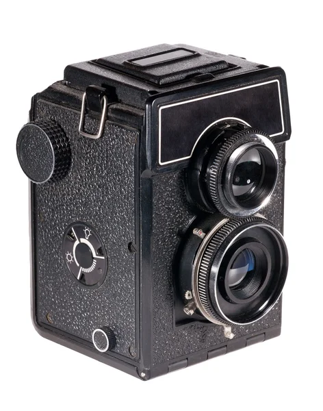 Iki siyah kamera lens — Stok fotoğraf