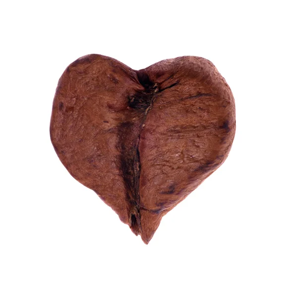 Ziarna kawy kształt serca — Zdjęcie stockowe