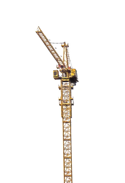 Höga gula isolerade crane — Stockfoto