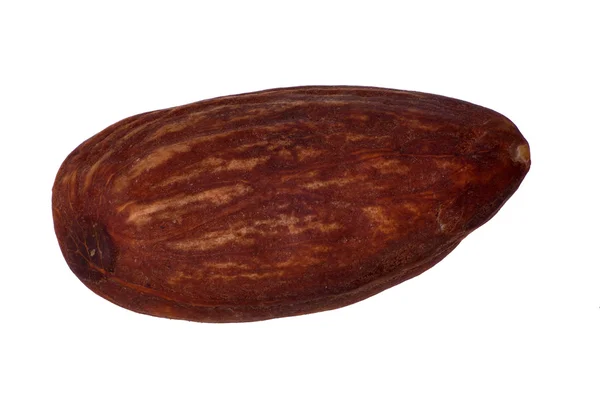 Single almond isolated on white — Stock Photo, Image
