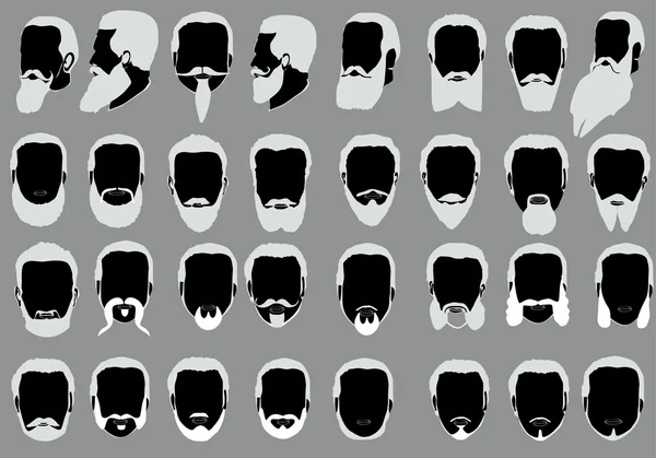 Huge set of men beards — Stock Vector