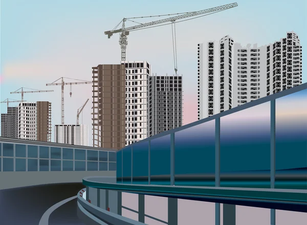 Moderní město stavební krajina — Stockový vektor