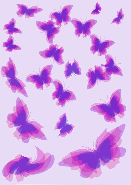 Roze vlinder achtergrond — Stockvector